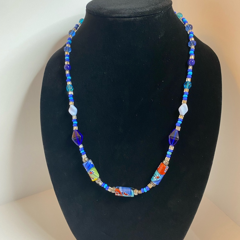 Glass beaded necklace